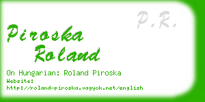 piroska roland business card